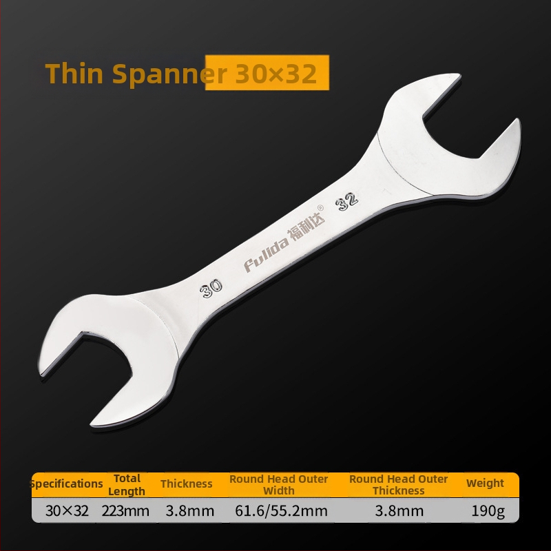 Labai plonas dviejų funkcijų veržlė su plonu atidarytu kraštu, metrinis standartas, ilgoji serija, įrankis iš aukštos anglies plieno
