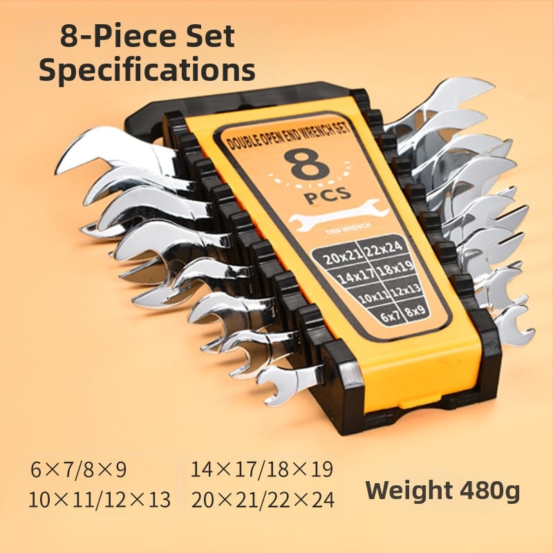 Labai plonas dviejų funkcijų veržlė su plonu atidarytu kraštu, metrinis standartas, ilgoji serija, įrankis iš aukštos anglies plieno