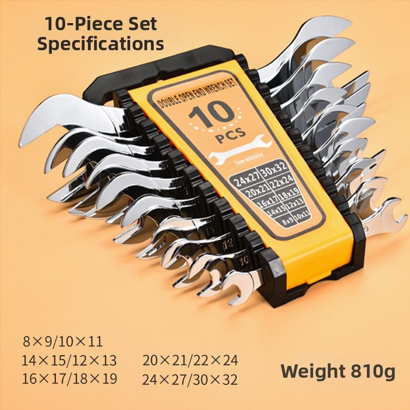 Labai plonas dviejų funkcijų veržlė su plonu atidarytu kraštu, metrinis standartas, ilgoji serija, įrankis iš aukštos anglies plieno