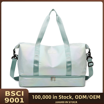 Geantă de călătorie – volum 36–55 L, material Oxford, respirabilă, impermeabilă, extensibilă, model geometric, stil urban