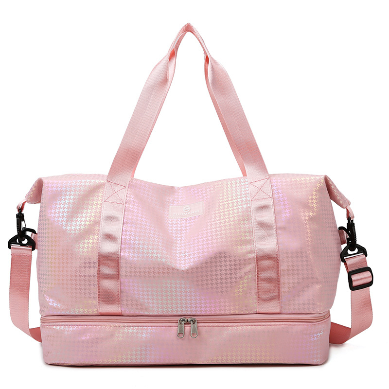 Geantă de călătorie – volum 36–55 L, material Oxford, respirabilă, impermeabilă, extensibilă, model geometric, stil urban