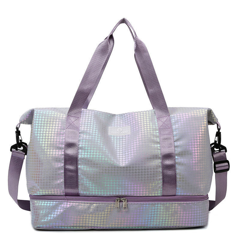 Geantă de călătorie – volum 36–55 L, material Oxford, respirabilă, impermeabilă, extensibilă, model geometric, stil urban