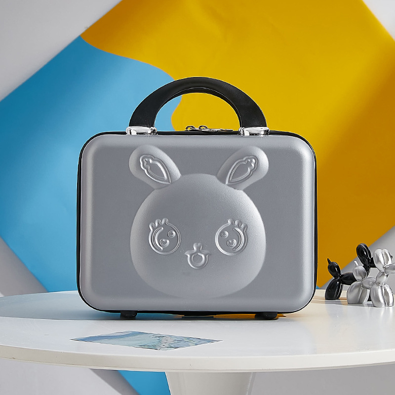 Geantă de cosmetice pentru călătorii cu model anime, material ABS-PC, închidere cu fermoar, impermeabilă, greutate 0,8 kg