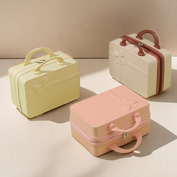 Θήκη καλλυντικών με φερμουάρ, εξωτερικό ABS, επένδυση από πολυεστέρα, ελαφριά 0,7 kg, κατάλληλη για ταξίδια αναψυχής