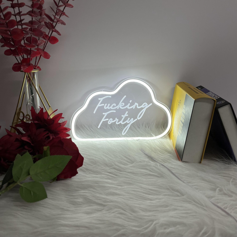 LED neonski znak s 3D graviranjem, E14 utičnica, 200LM, IP55, dimabilan