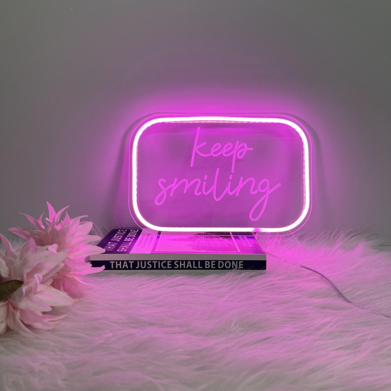 LED neonski znak s 3D graviranjem, E14 utičnica, 200LM, IP55, dimabilan