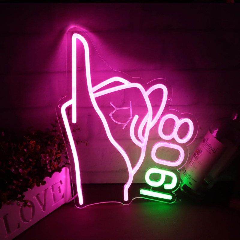 LED neonska stil svjetiljka na akrilnoj ploči (Neon 02), 2000 lm, s mogućnošću prilagodbe jačine, ≤36V, IP43, unutarnja i vanjska dekoracija