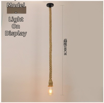 Kaņepju auklas lustra, LED piekaramā lampe, 220V, apgaismojuma platība 5–10 m²