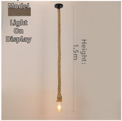 Kaņepju auklas lustra, LED piekaramā lampe, 220V, apgaismojuma platība 5–10 m²