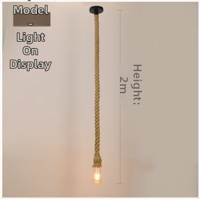 Kaņepju auklas lustra, LED piekaramā lampe, 220V, apgaismojuma platība 5–10 m²