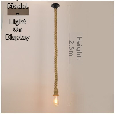 Kaņepju auklas lustra, LED piekaramā lampe, 220V, apgaismojuma platība 5–10 m²