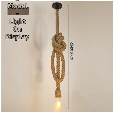 Kaņepju auklas lustra, LED piekaramā lampe, 220V, apgaismojuma platība 5–10 m²