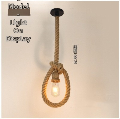 Kaņepju auklas lustra, LED piekaramā lampe, 220V, apgaismojuma platība 5–10 m²