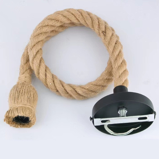 Kaņepju auklas lustra, LED piekaramā lampe, 220V, apgaismojuma platība 5–10 m²