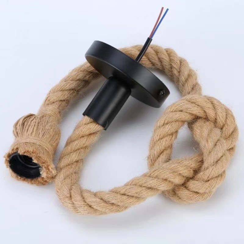 Kaņepju auklas lustra, LED piekaramā lampe, 220V, apgaismojuma platība 5–10 m²