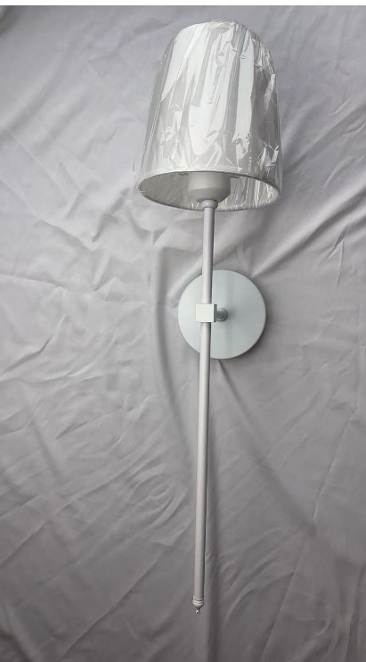 Λαμπτήρας τοίχου με δυνατότητα φόρτισης και τροφοδοσίας από μπαταρία, με τηλεχειριστήριο για ρύθμιση της έντασης LED λαμπτήρα, υφασμάτινο σκιά, 220V