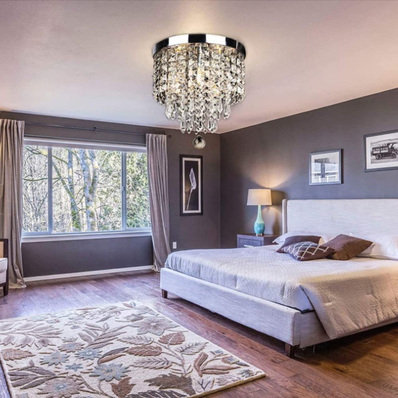 Κρυστάλλινο φωτιστικό οροφής LED, 220V, για 10–15 m², CRI 70–80