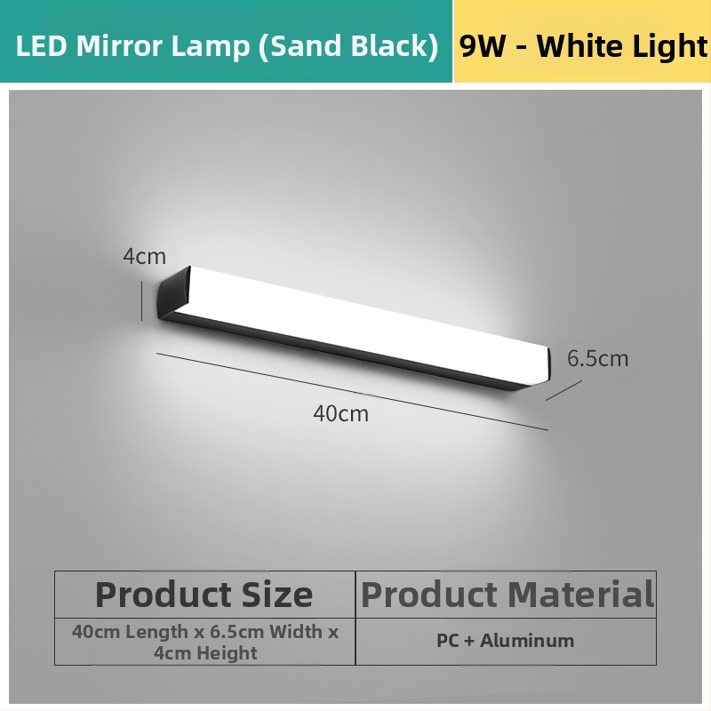 LED огледална лампа за баня, модерен минималистичен стил, 111–240V LED с електронен трансформатор, ниво на енергоспестяване 6