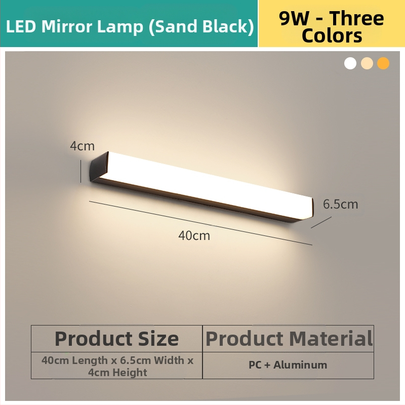 LED огледална лампа за баня, модерен минималистичен стил, 111–240V LED с електронен трансформатор, ниво на енергоспестяване 6