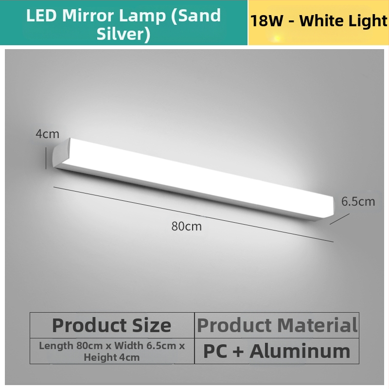 LED огледална лампа за баня, модерен минималистичен стил, 111–240V LED с електронен трансформатор, ниво на енергоспестяване 6