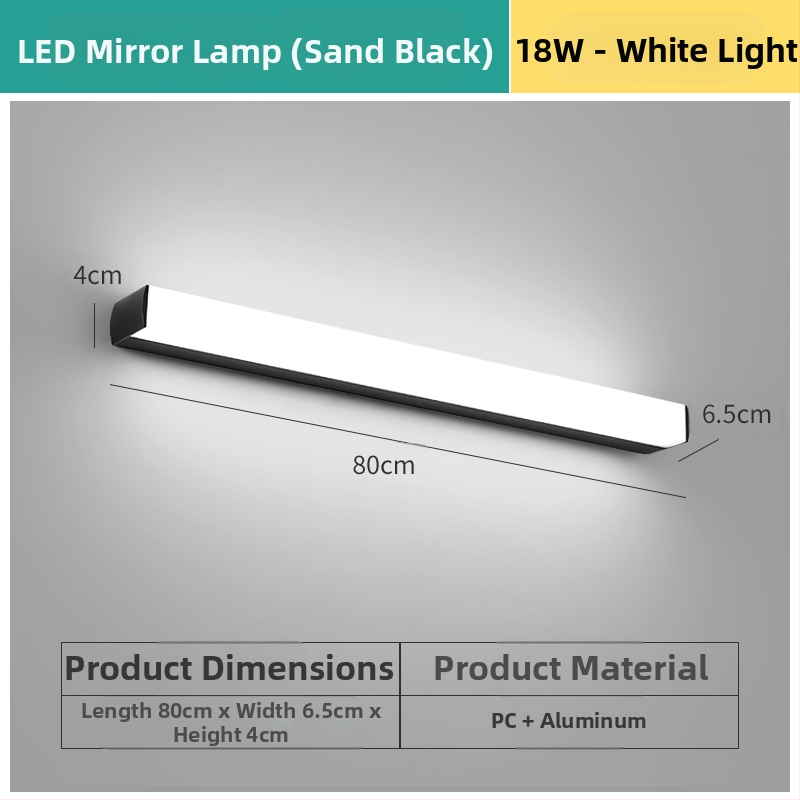 LED огледална лампа за баня, модерен минималистичен стил, 111–240V LED с електронен трансформатор, ниво на енергоспестяване 6