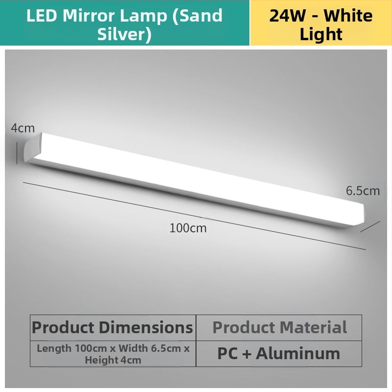 LED огледална лампа за баня, модерен минималистичен стил, 111–240V LED с електронен трансформатор, ниво на енергоспестяване 6