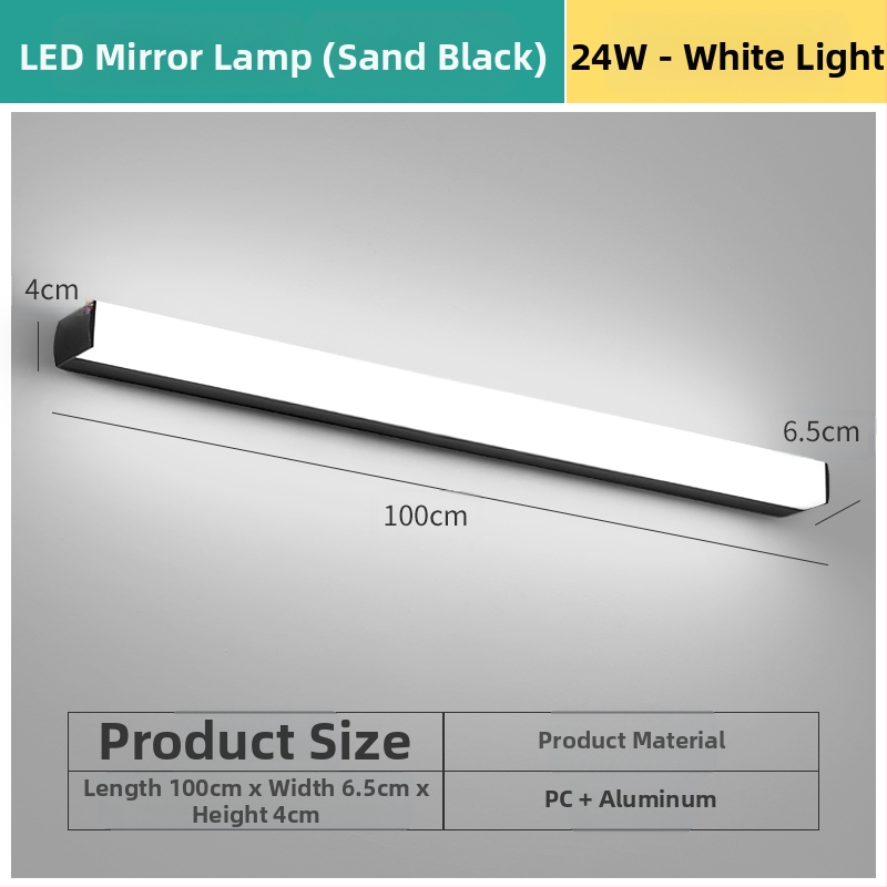LED огледална лампа за баня, модерен минималистичен стил, 111–240V LED с електронен трансформатор, ниво на енергоспестяване 6