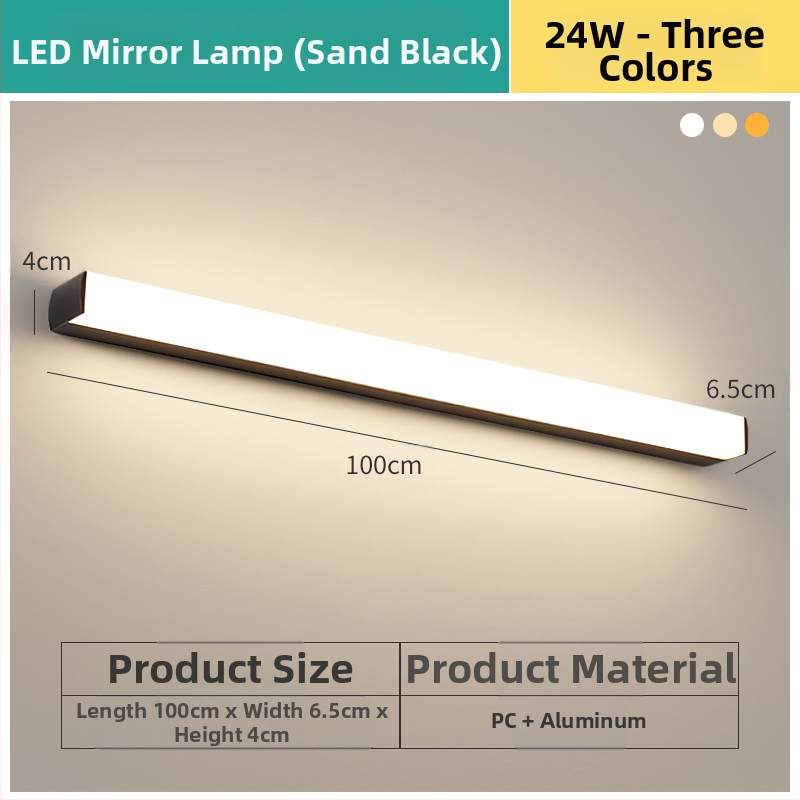 LED огледална лампа за баня, модерен минималистичен стил, 111–240V LED с електронен трансформатор, ниво на енергоспестяване 6