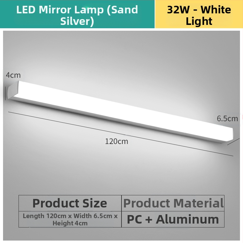 LED огледална лампа за баня, модерен минималистичен стил, 111–240V LED с електронен трансформатор, ниво на енергоспестяване 6