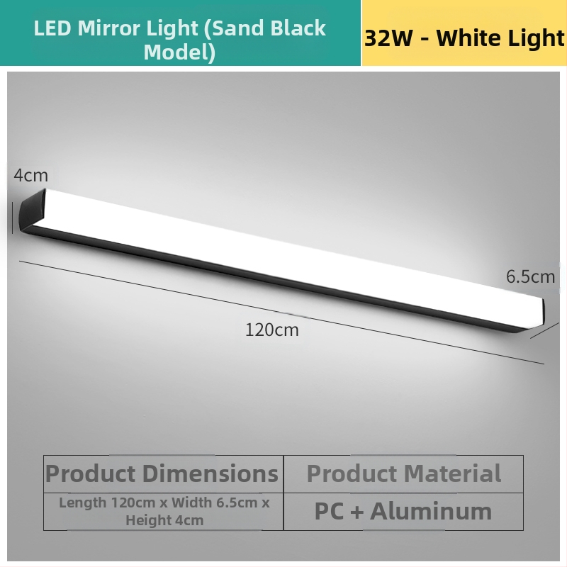 LED огледална лампа за баня, модерен минималистичен стил, 111–240V LED с електронен трансформатор, ниво на енергоспестяване 6