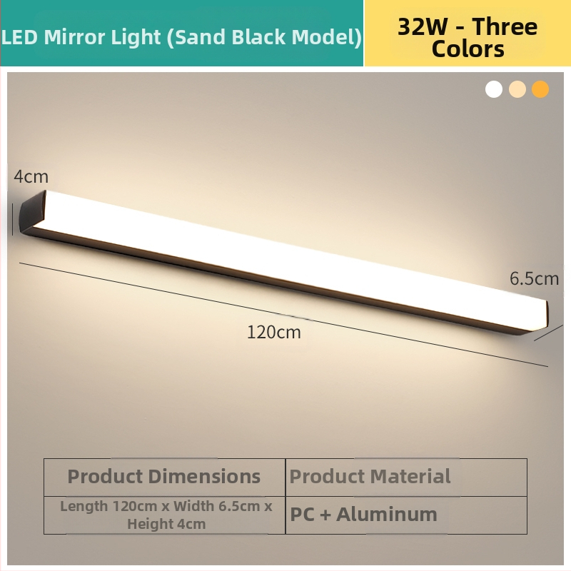 LED огледална лампа за баня, модерен минималистичен стил, 111–240V LED с електронен трансформатор, ниво на енергоспестяване 6