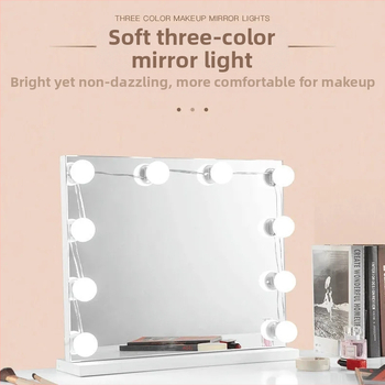 Огледална лампа за грим с LED осветление, преносима за бюро за грим, напрежение ≤36V, бутонен превключвател, CE сертифициран, модел 1-100