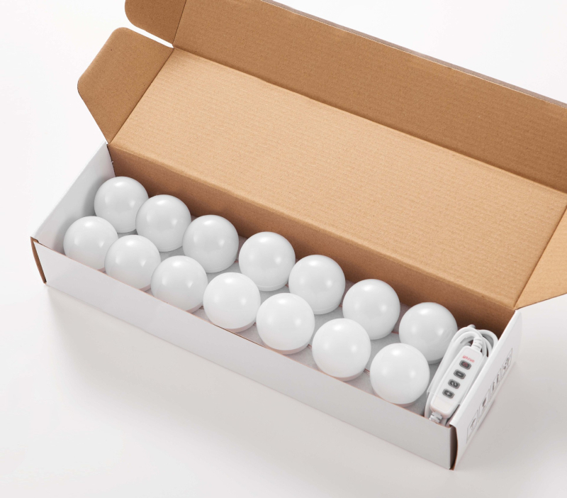 Огледална лампа за грим с LED осветление, преносима за бюро за грим, напрежение ≤36V, бутонен превключвател, CE сертифициран, модел 1-100