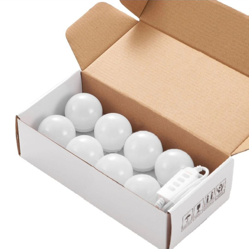 Огледална лампа за грим с LED осветление, преносима за бюро за грим, напрежение ≤36V, бутонен превключвател, CE сертифициран, модел 1-100