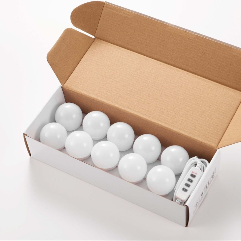 Огледална лампа за грим с LED осветление, преносима за бюро за грим, напрежение ≤36V, бутонен превключвател, CE сертифициран, модел 1-100