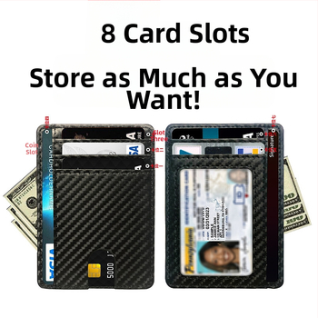 Θήκη Καρτών RFID από PU Δέρμα με Αντιμαγνητική Προστασία – Unisex, 1 Πτυχή, Πολυκαρτών