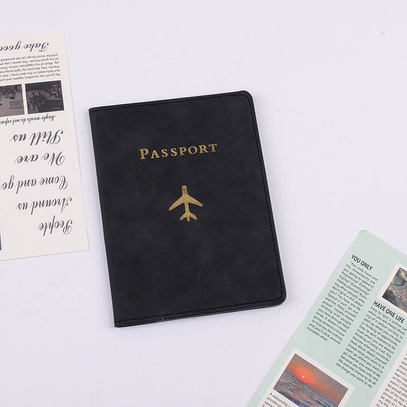 Θήκη Διαβατηρίου PU για έγγραφα - αδιάβροχη, σχέδιο με γράμματα, αστικό στυλ, επένδυση PU