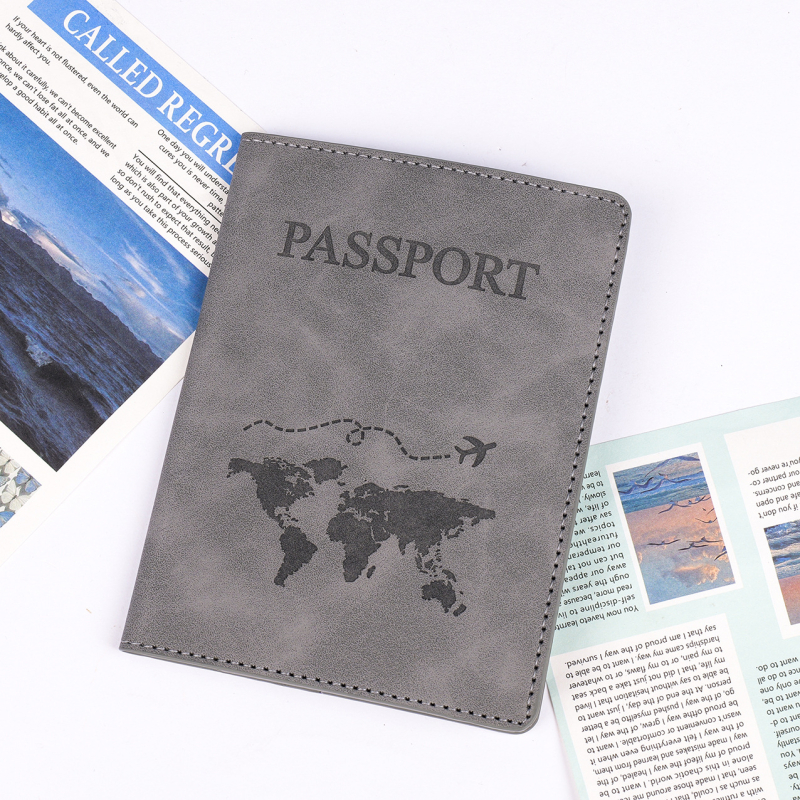 Θήκη Διαβατηρίου PU για έγγραφα - αδιάβροχη, σχέδιο με γράμματα, αστικό στυλ, επένδυση PU