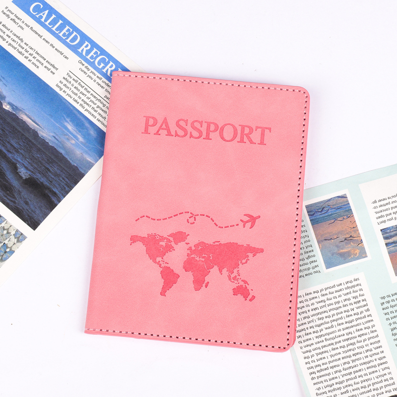 Θήκη Διαβατηρίου PU για έγγραφα - αδιάβροχη, σχέδιο με γράμματα, αστικό στυλ, επένδυση PU