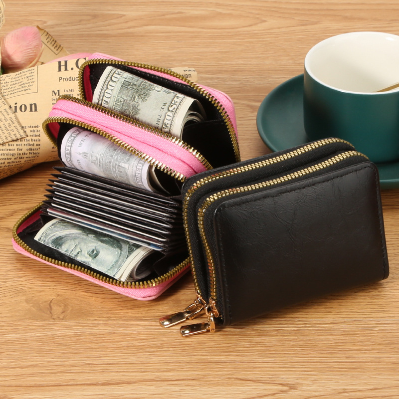 PU nahast kaarditasku, unisex, linna minimalistliku stiiliga, veekindel