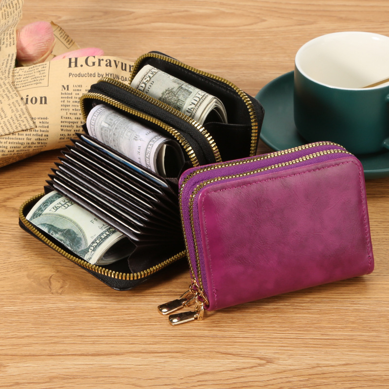 PU nahast kaarditasku, unisex, linna minimalistliku stiiliga, veekindel