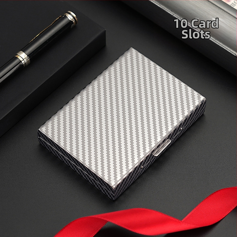 Roostevabast terasest kaardikandja juhiluba, pangakaart, isikutunnistus ja liikmekaart — vargusevastane kaitse, demagnetiseerimise vastane, ultra kerge, PU vooder, universaalne