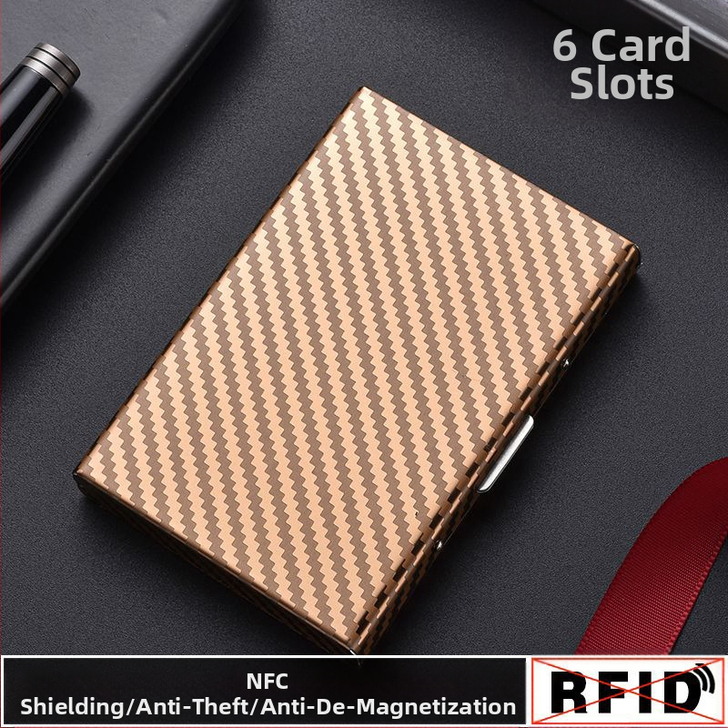 Roostevabast terasest kaardikandja juhiluba, pangakaart, isikutunnistus ja liikmekaart — vargusevastane kaitse, demagnetiseerimise vastane, ultra kerge, PU vooder, universaalne