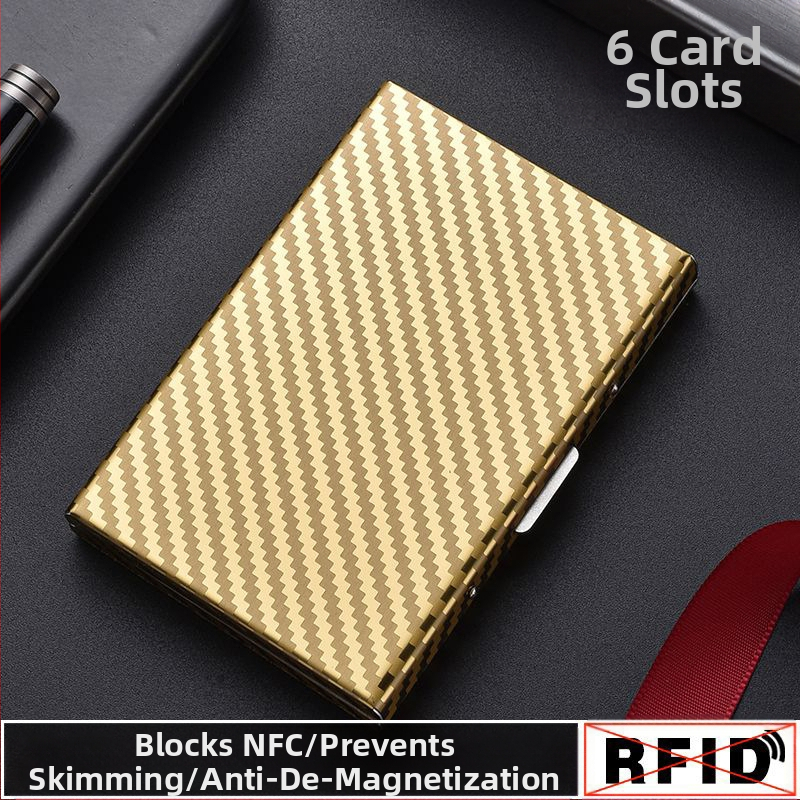 Roostevabast terasest kaardikandja juhiluba, pangakaart, isikutunnistus ja liikmekaart — vargusevastane kaitse, demagnetiseerimise vastane, ultra kerge, PU vooder, universaalne