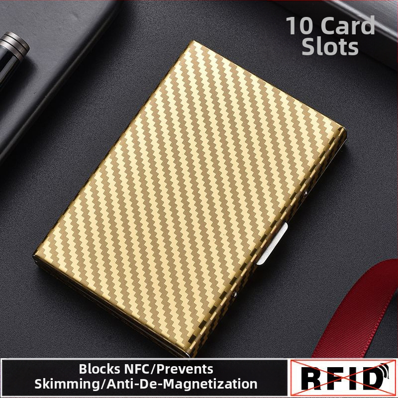 Roostevabast terasest kaardikandja juhiluba, pangakaart, isikutunnistus ja liikmekaart — vargusevastane kaitse, demagnetiseerimise vastane, ultra kerge, PU vooder, universaalne