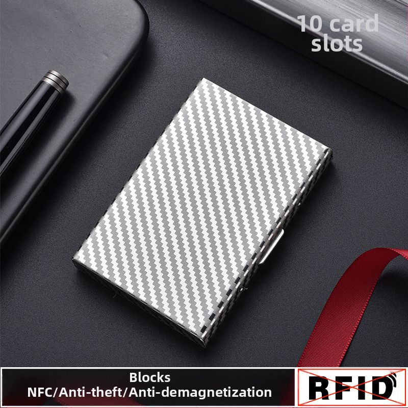 Roostevabast terasest kaardikandja juhiluba, pangakaart, isikutunnistus ja liikmekaart — vargusevastane kaitse, demagnetiseerimise vastane, ultra kerge, PU vooder, universaalne