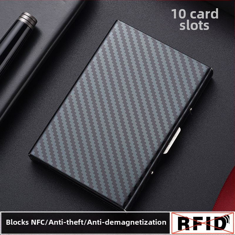 Roostevabast terasest kaardikandja juhiluba, pangakaart, isikutunnistus ja liikmekaart — vargusevastane kaitse, demagnetiseerimise vastane, ultra kerge, PU vooder, universaalne