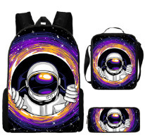 Rucsac astronaut pentru elevi de școala primară, material Oxford, respirabil și impermeabil, model desen animat, cu curele cu pernă de aer