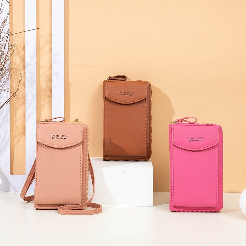 Τσάντα κινητού για γυναίκες, crossbody PU δέρμα, κατακόρυφο τετράγωνο σχήμα, μαγνητικό κούμπωμα, PU επένδυση