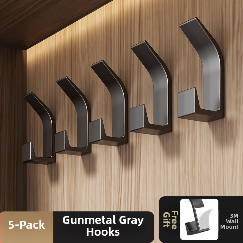 Αγκίστρι αυτοκόλλητο χωρίς τρύπες για κουζίνα και μπάνιο, ένας γάντζος, μοντέρνος μινιμαλισμός (Υλικό: πλαστικό; Φόρτωση: 5 kg; Στυλ: ένας γάντζος; Ποσότητα: 5–10)